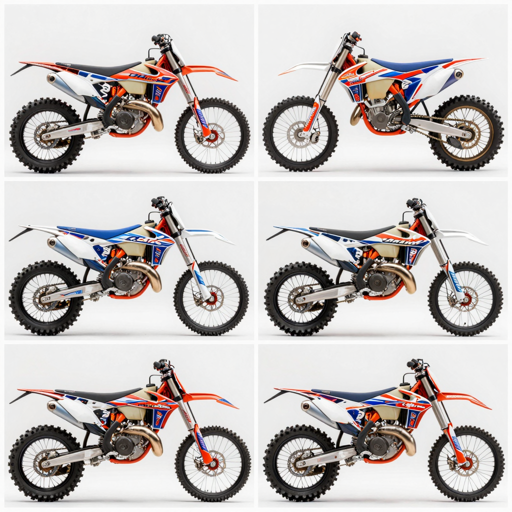 Custom graphic options for dirt bikes collage