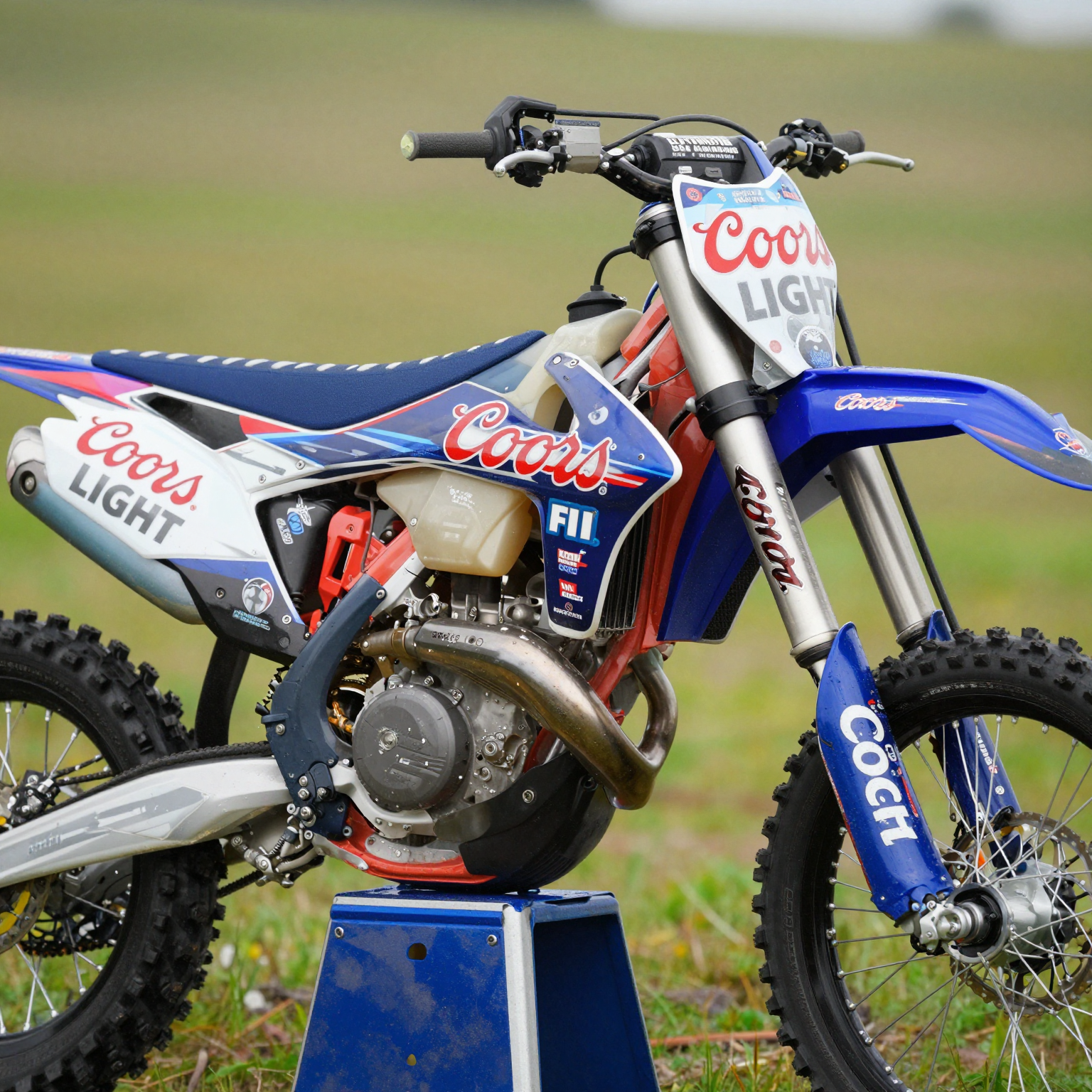 Vibrant Coors Light dirt bike graphic