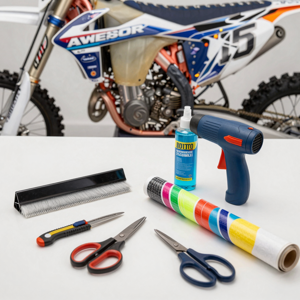 Organized workspace with tools for applying custom graphics