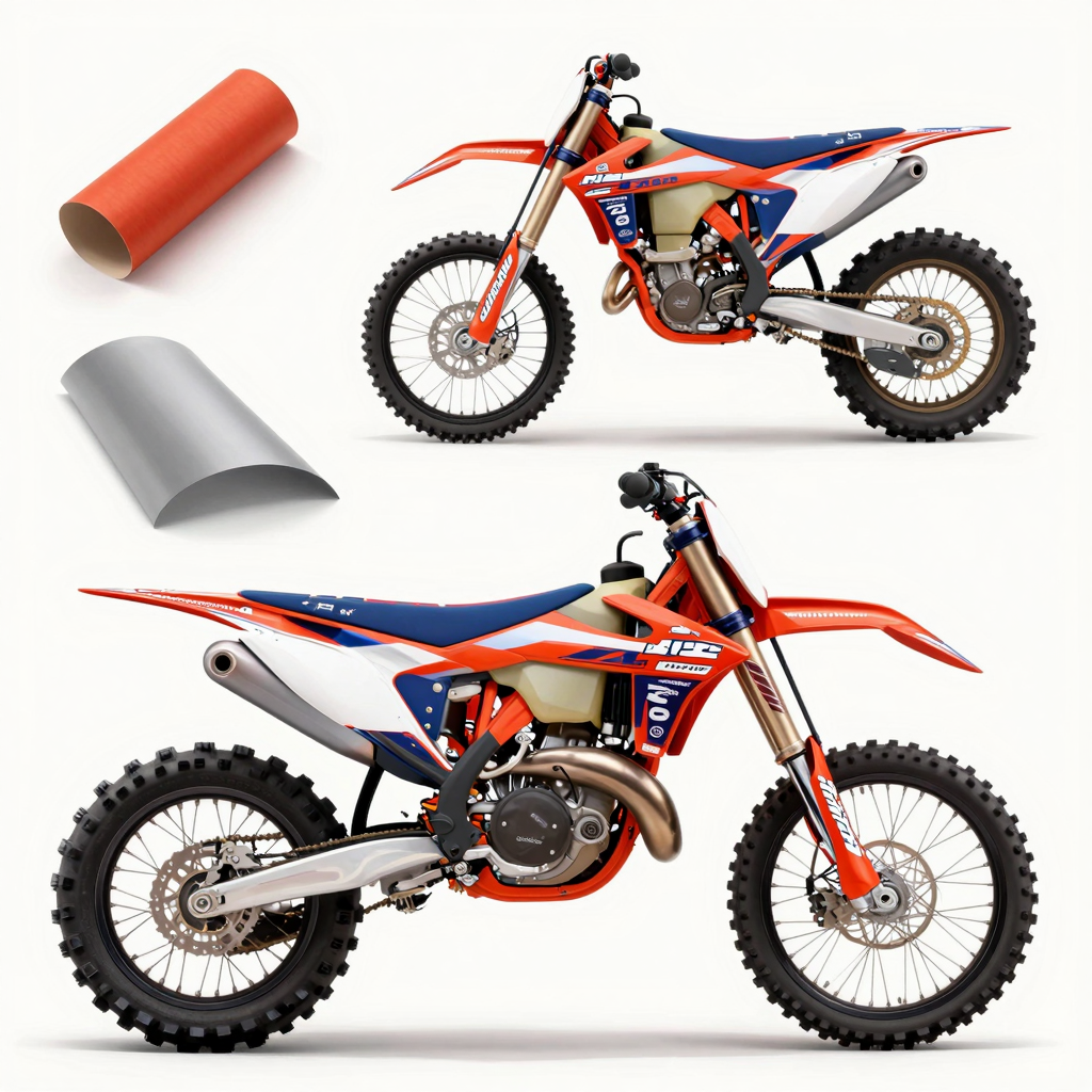 Materials used for dirt bike graphics