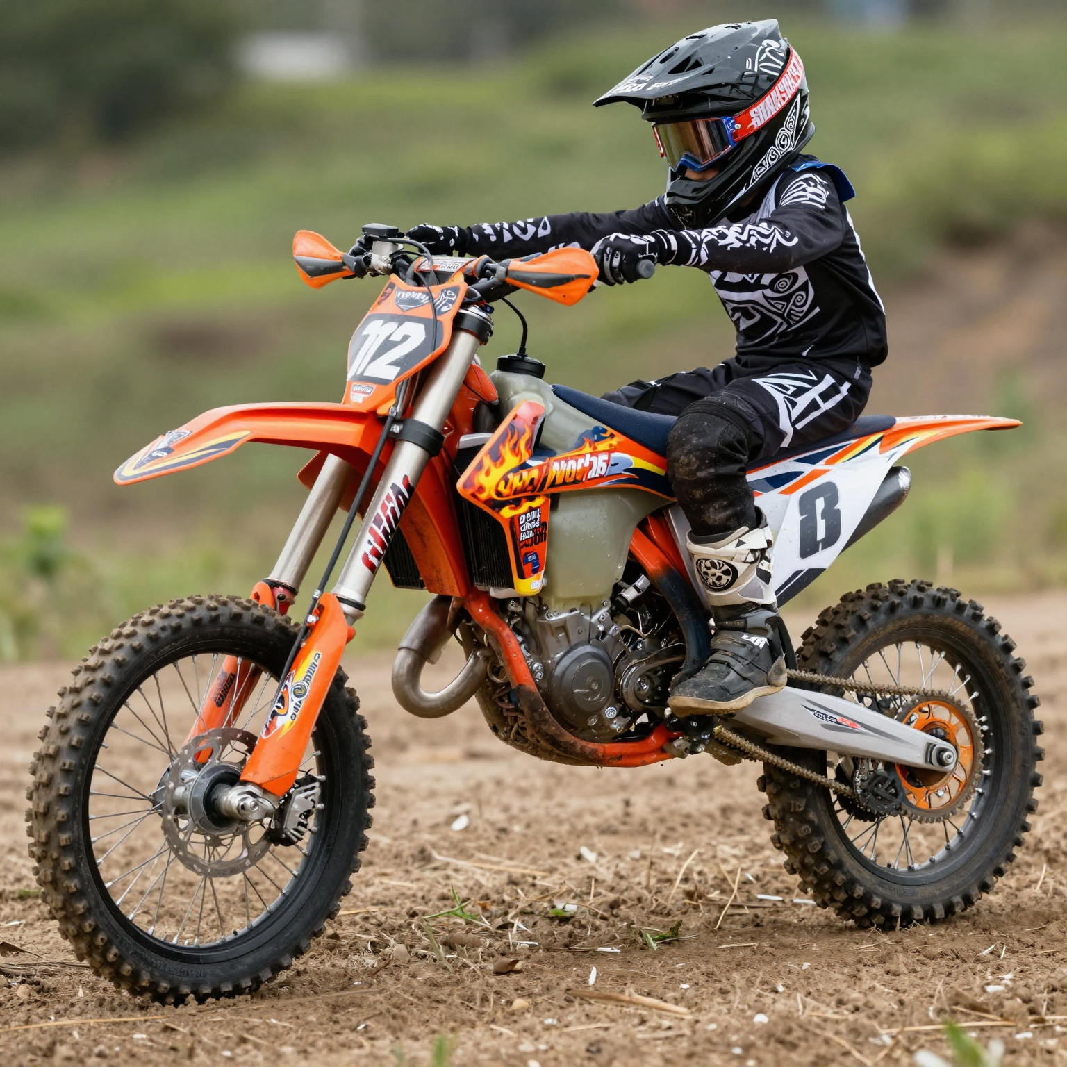 Aggressive Tribal Flames Design