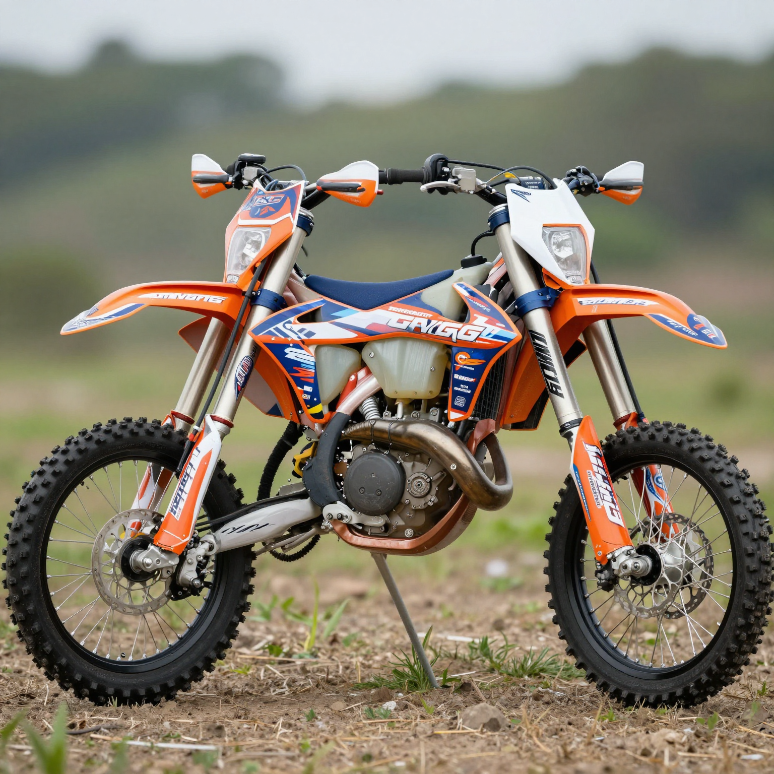 Dirt bike with custom graphic kits