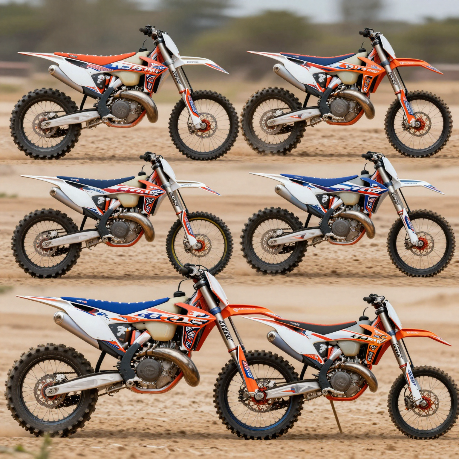Various Dirt Bike Graphics Styles