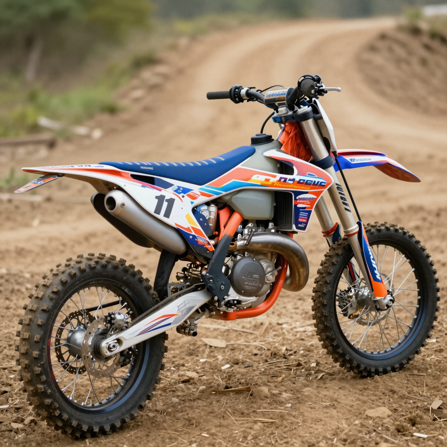 Dirt Bike with Custom Number Graphics