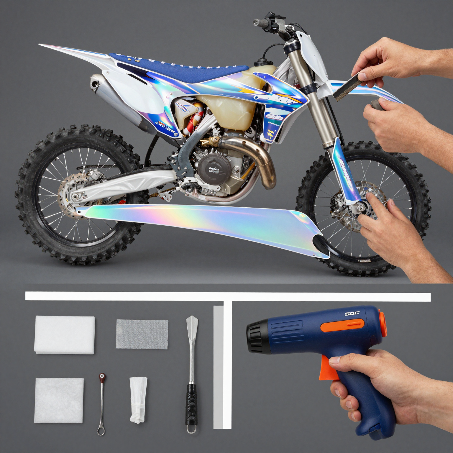Holographic Dirt Bike Graphics Installation Guide