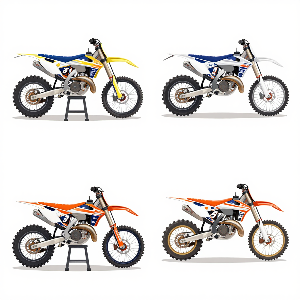 Step-by-step illustration for applying dirt bike graphics