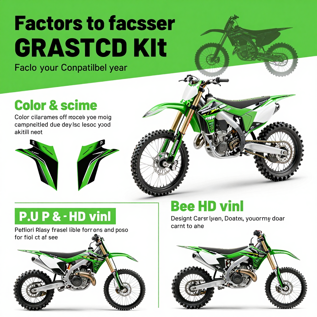 Infographic: Factors to Consider When Choosing a Graphics Kit for Kawasaki Dirt Bikes