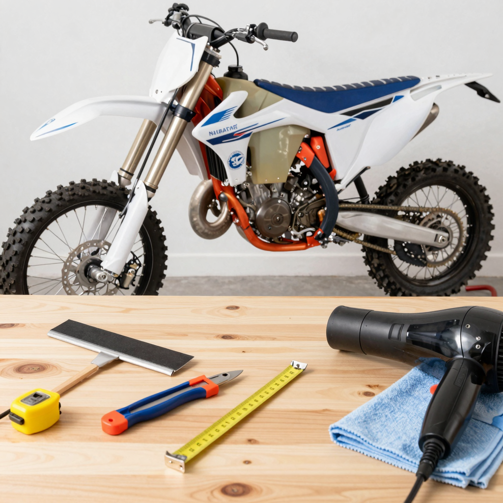 Step-by-step guide for installing graphics on a dirt bike
