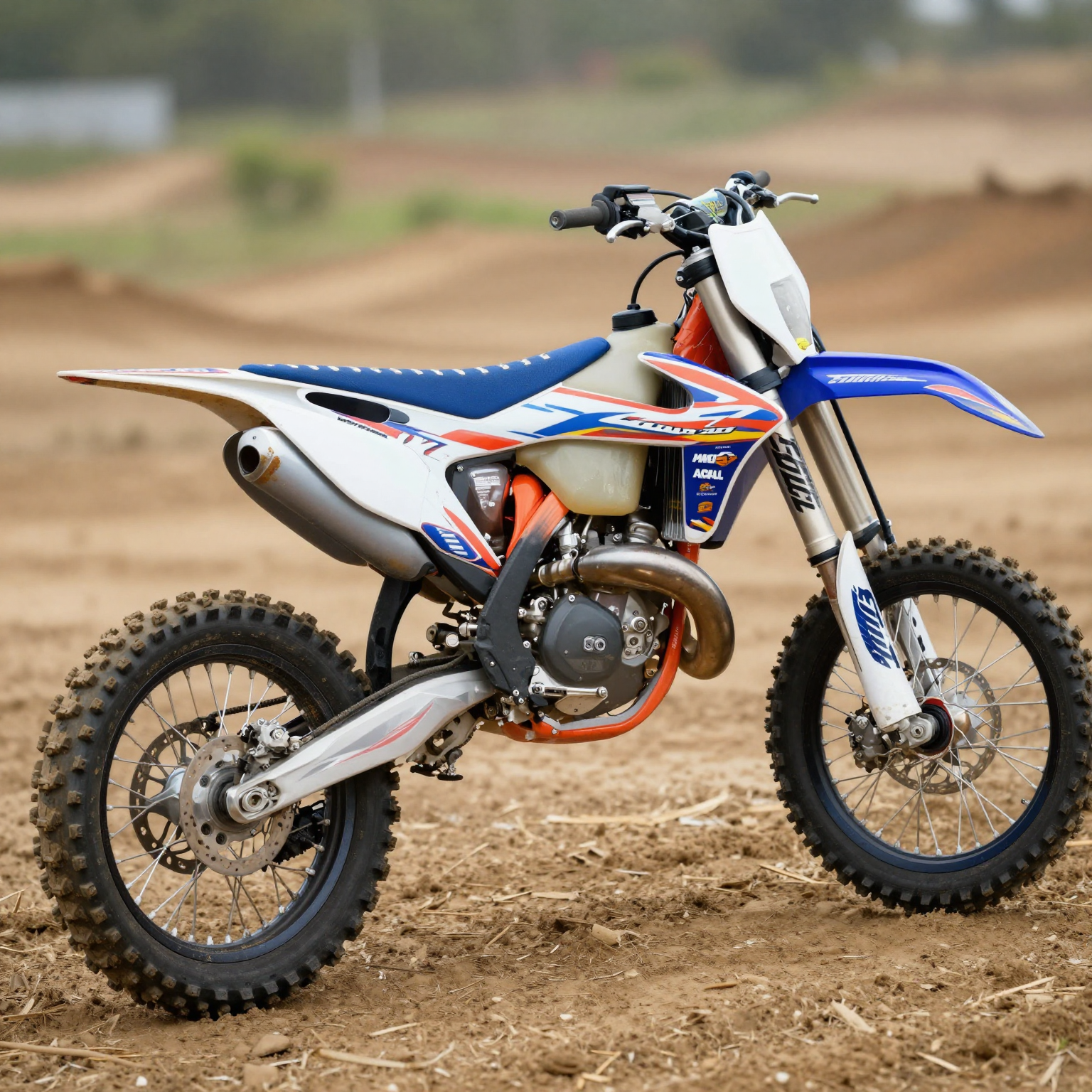 Vibrant Dirt Bike with Graphics