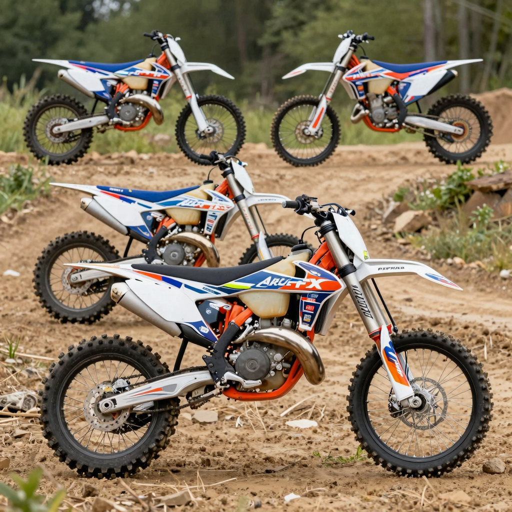 Various ArcticFX Graphics on Dirt Bikes