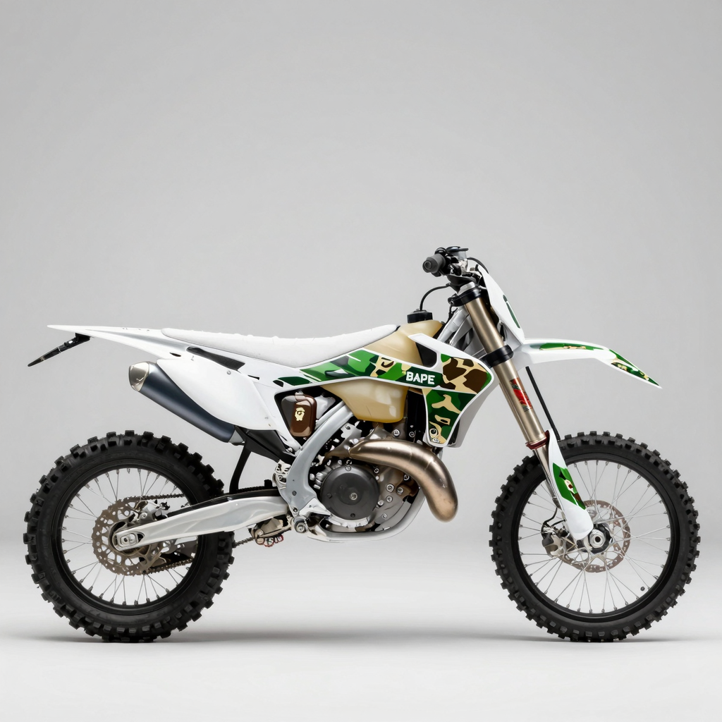 Before and After: BAPE-Inspired Dirt Bike Graphics Transformation