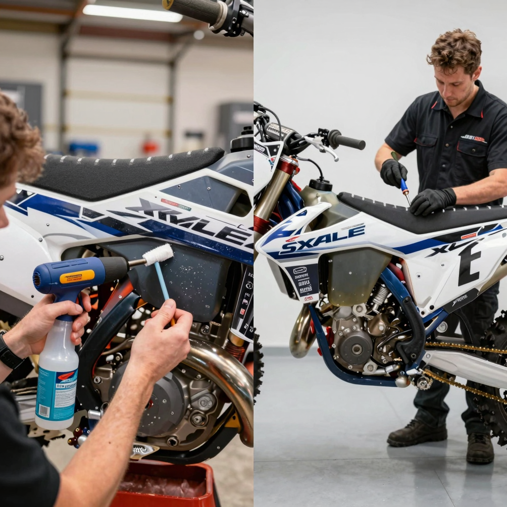 DIY vs Professional dirt bike graphic installation comparison