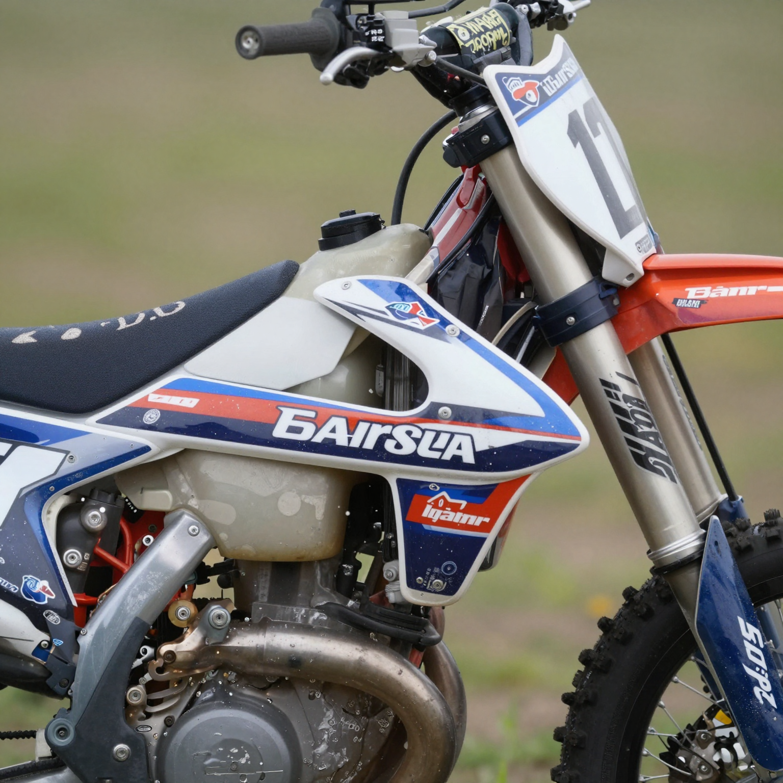 Custom Cartoon Dirt Bike Graphic