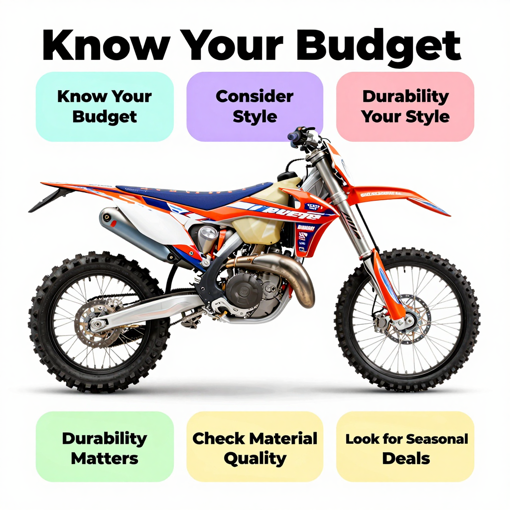 Infographic on tips for choosing dirt bike graphics