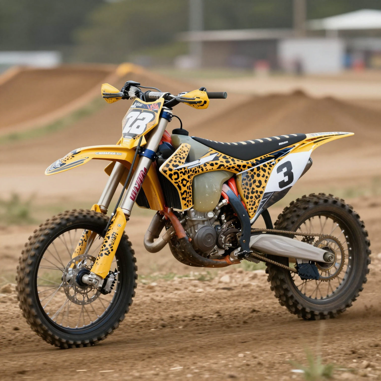 Cheetah Print Dirt Bike Graphics