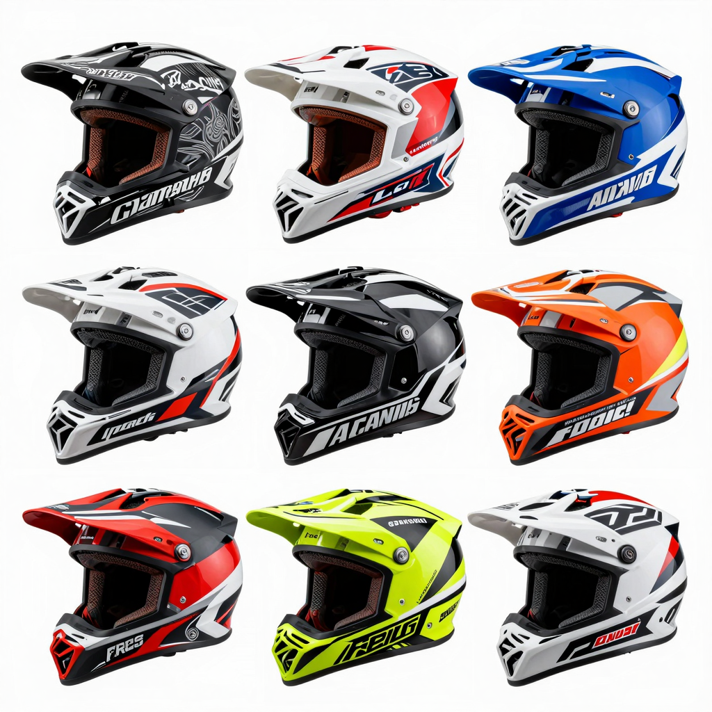 Diverse Custom Dirt Bike Helmet Designs