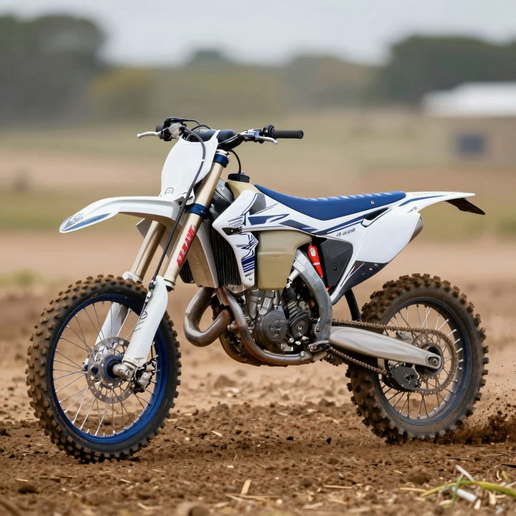 Yamaha Dirt Bike in Action