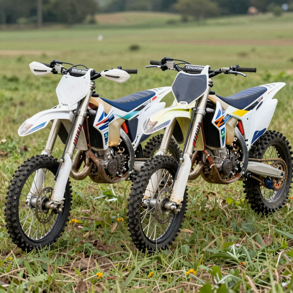 Comparison of new and old dirt bike plastics