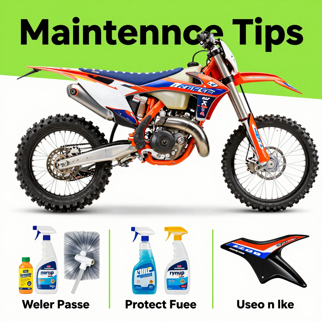 Dirt Bike Plastics and Graphics Maintenance Infographic