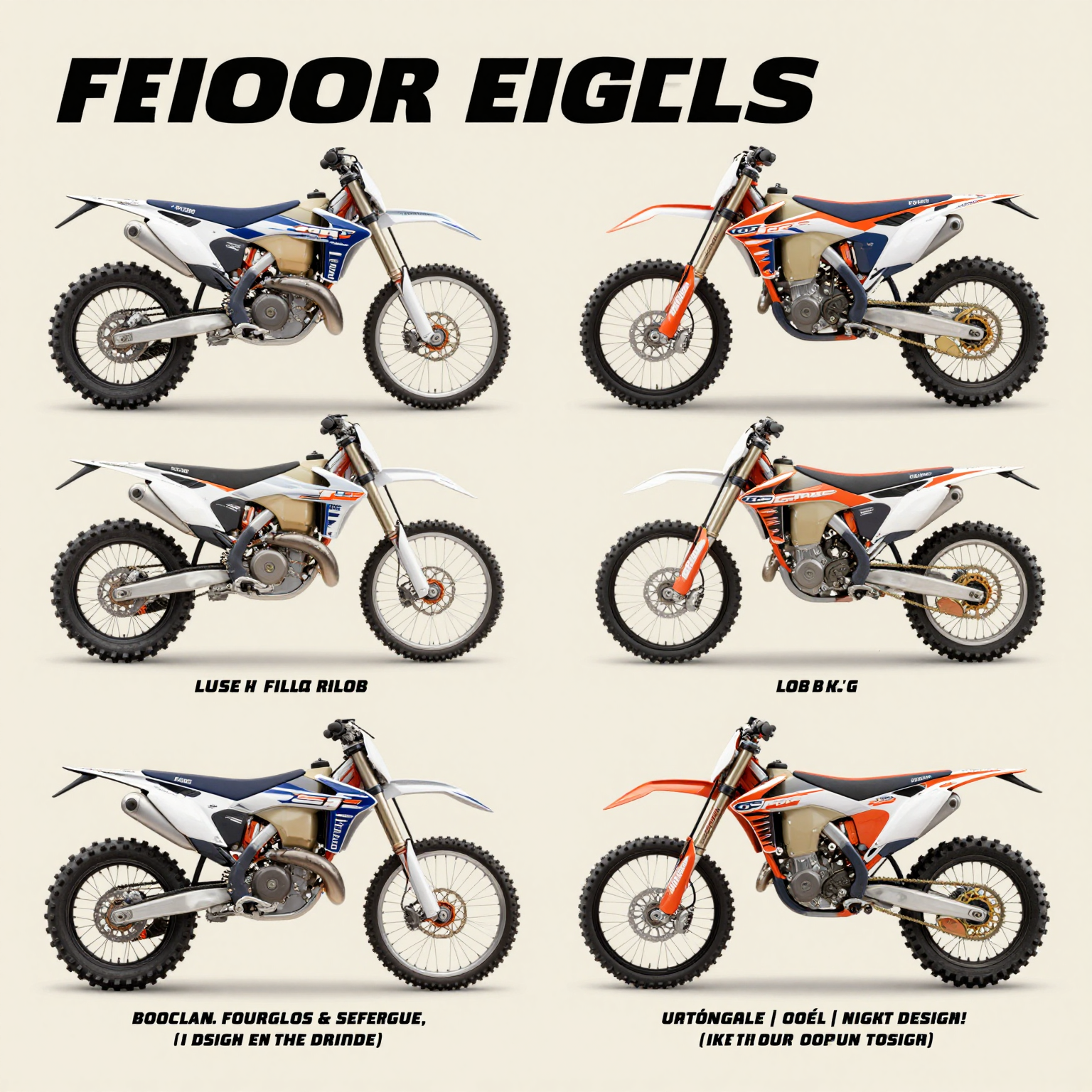 Infographic on graphic design trends for dirt bikes