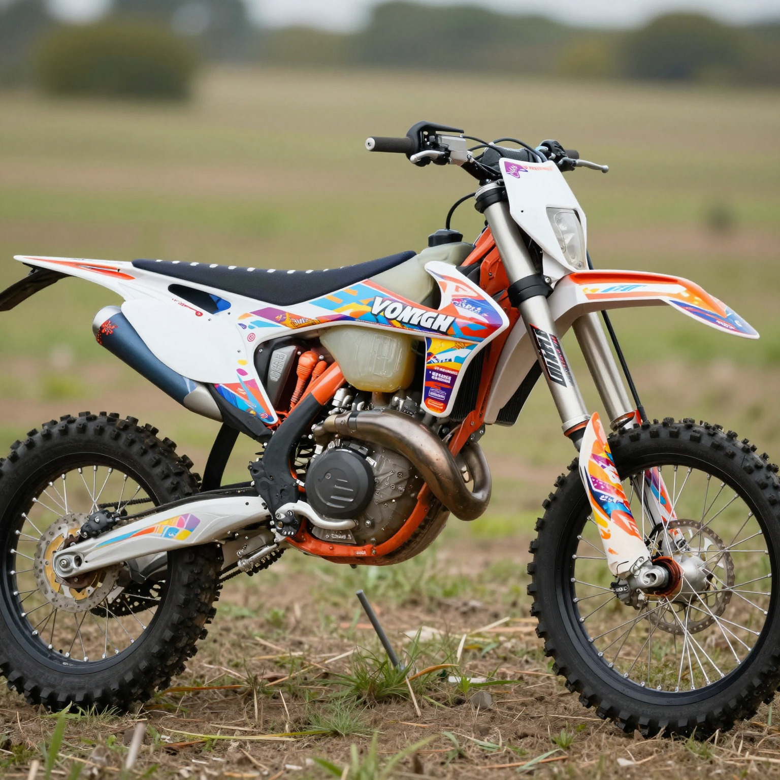 Dirt Bike with Custom Graphic Kit