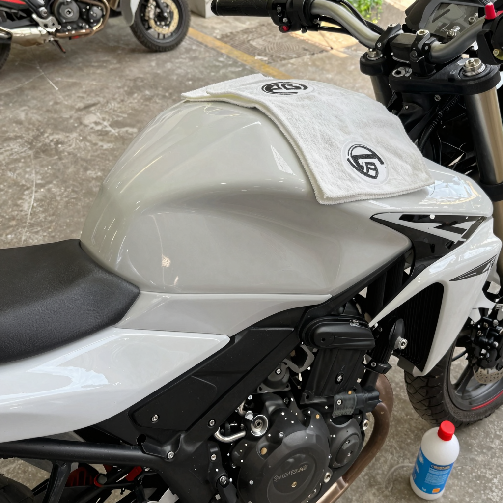 Clean Motorcycle Surface