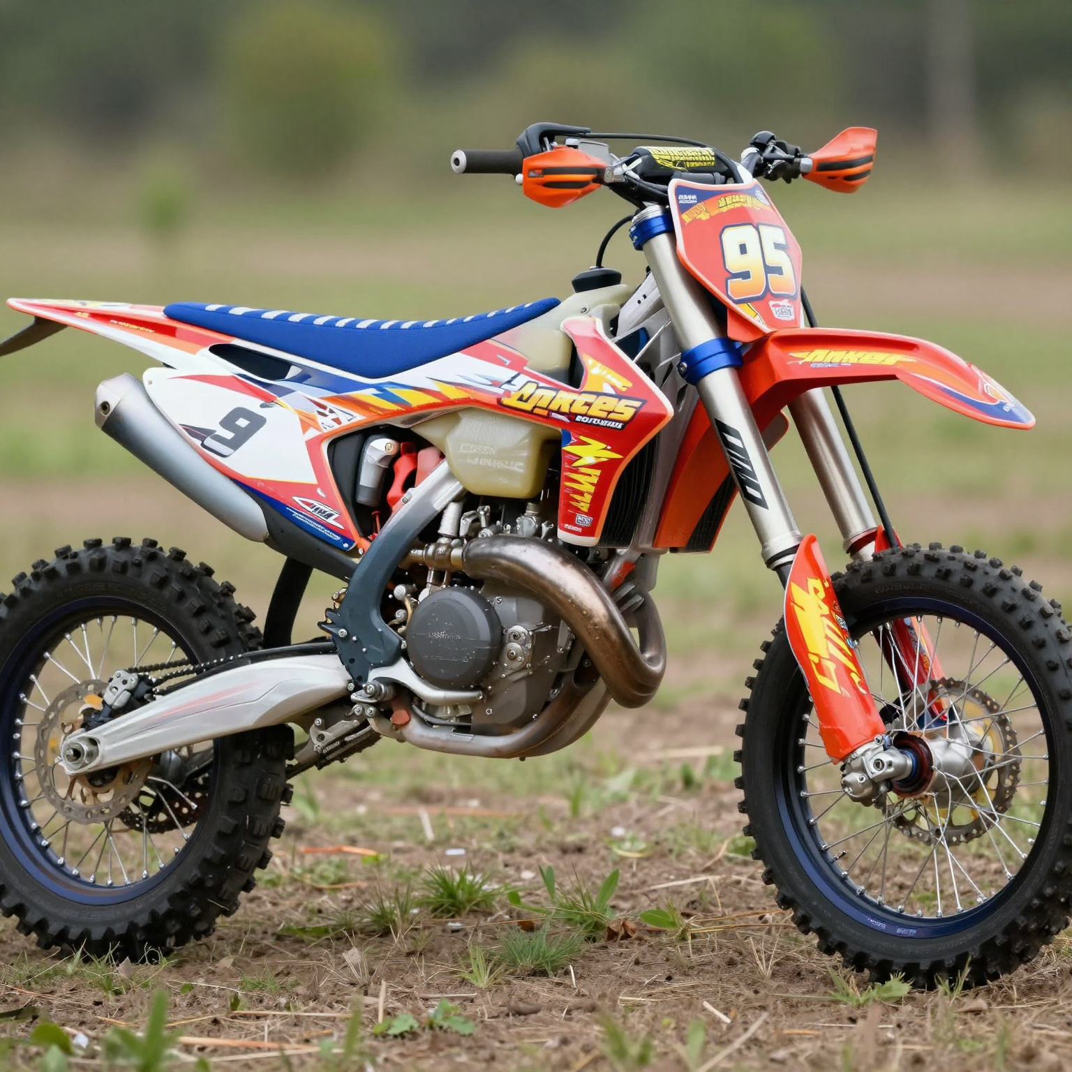 Custom Lightning McQueen Dirt Bike Graphics