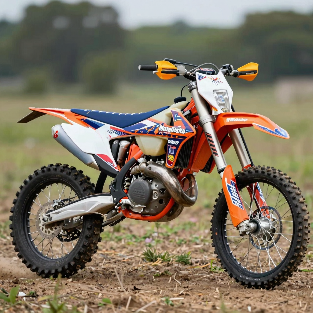 Dirt bike with Metal Mulisha graphics