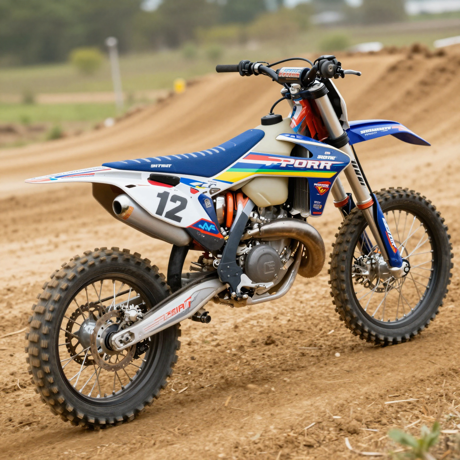 Dirt Bike with Custom Number Graphics