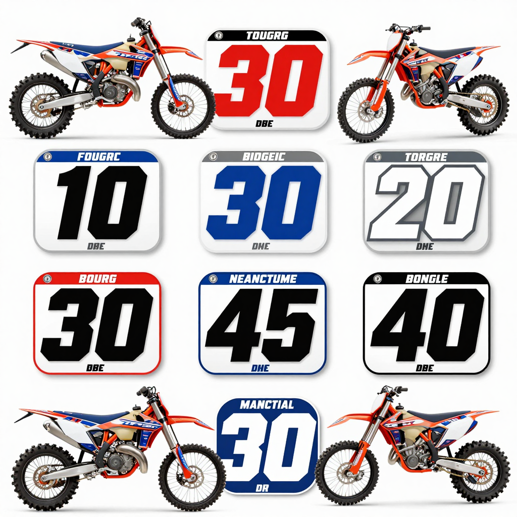 Assorted Dirt Bike Number Plate Graphics