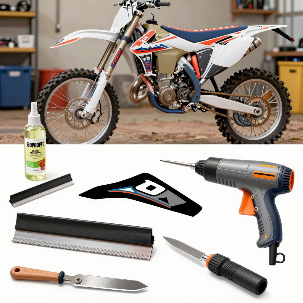 Tools for Installing Retro Dirt Bike Graphics