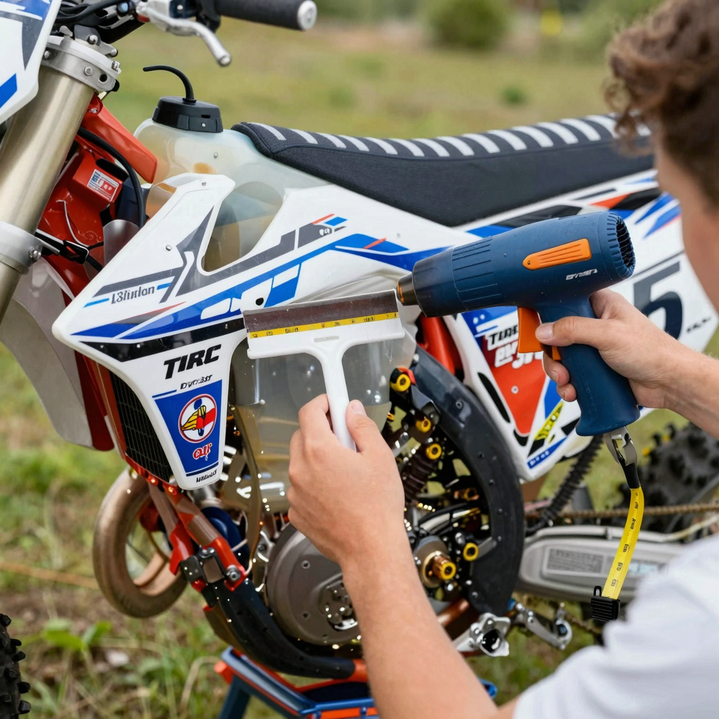 Installing Skin Dirt Bike Graphics