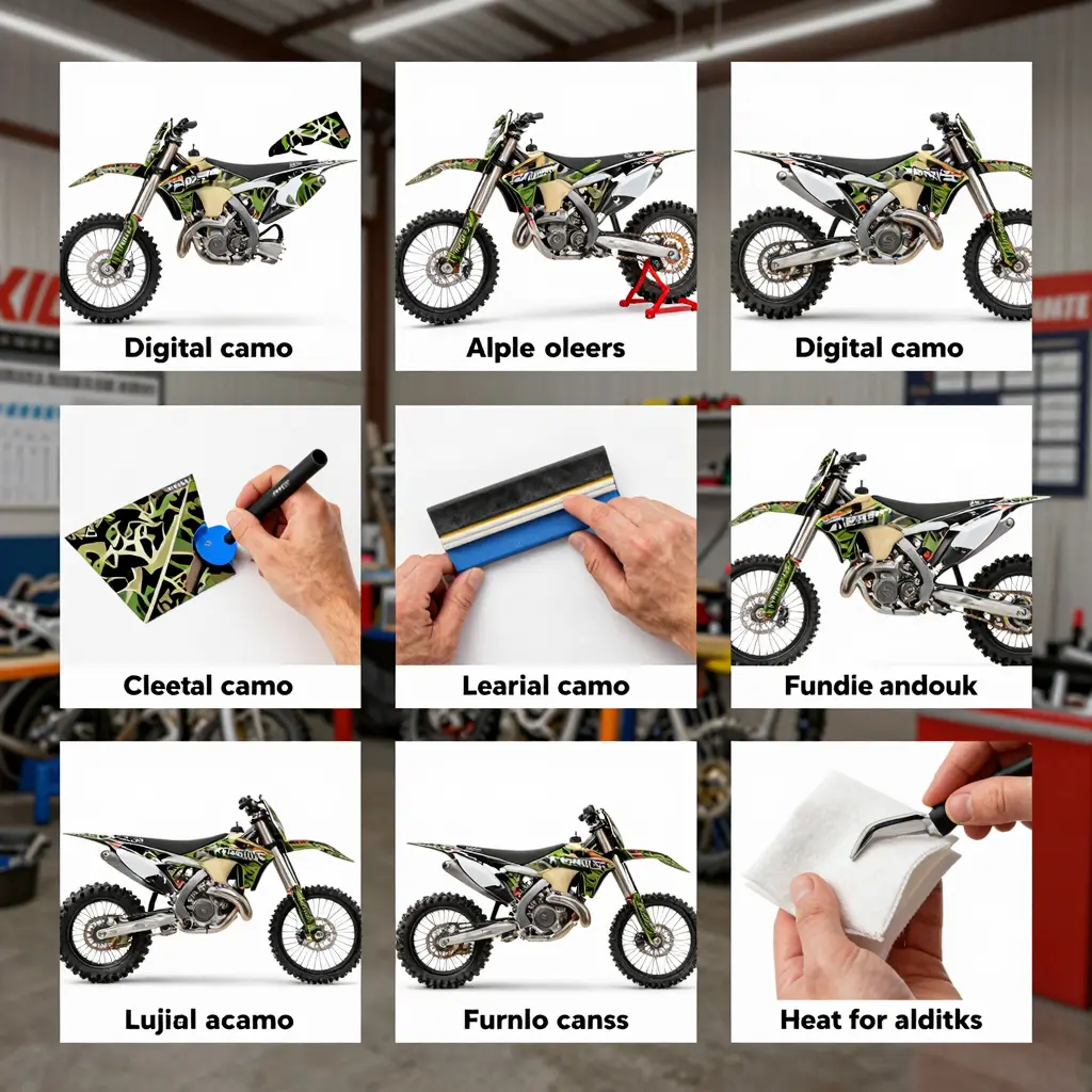Installation Guide for Digital Camo Dirt Bike Graphics