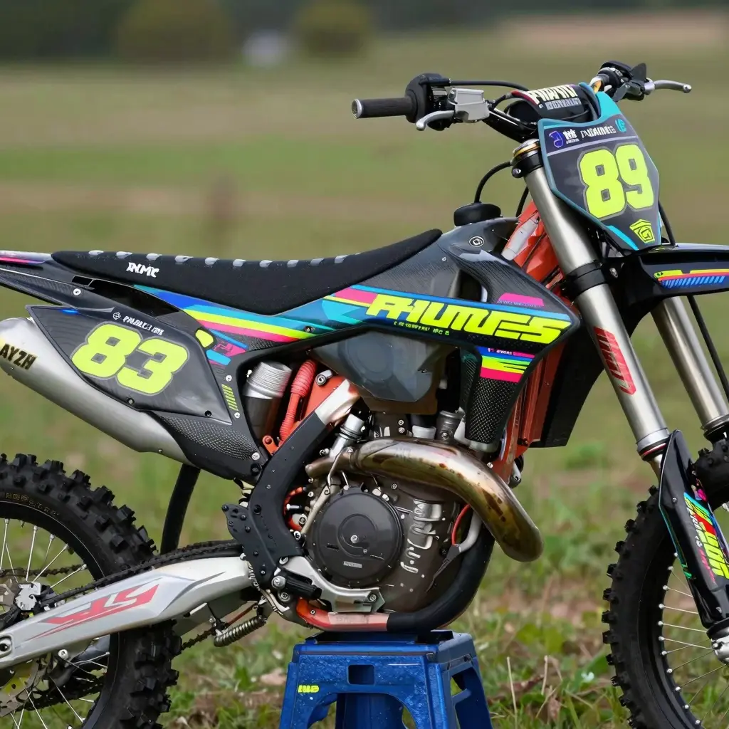Vibrant Dirt Bike Graphics