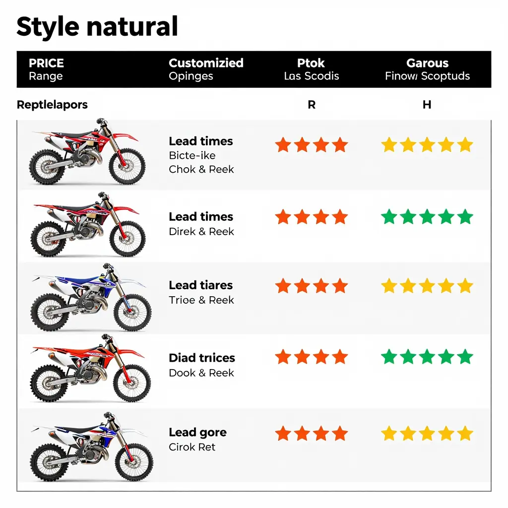 Dirt Bike Graphics Vendors Comparison