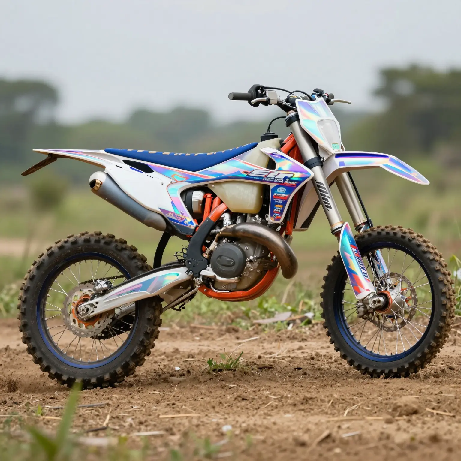 Holographic Dirt Bike Graphics
