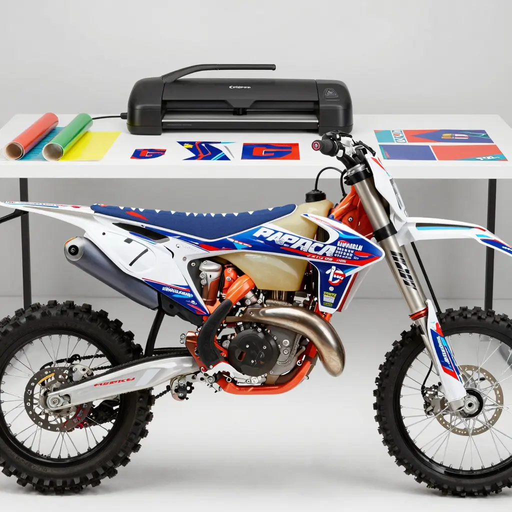 Dirt Bike Graphics on Cricut