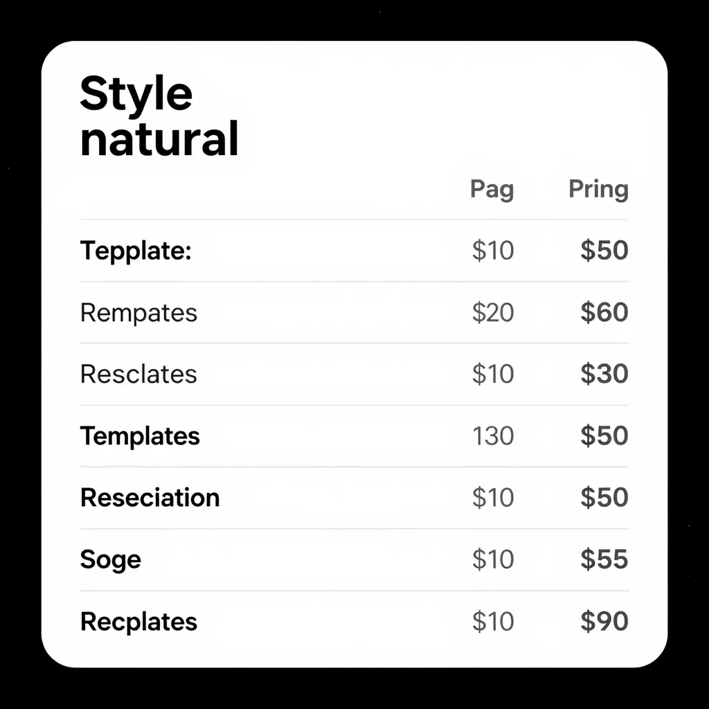 Graphic Template Comparison