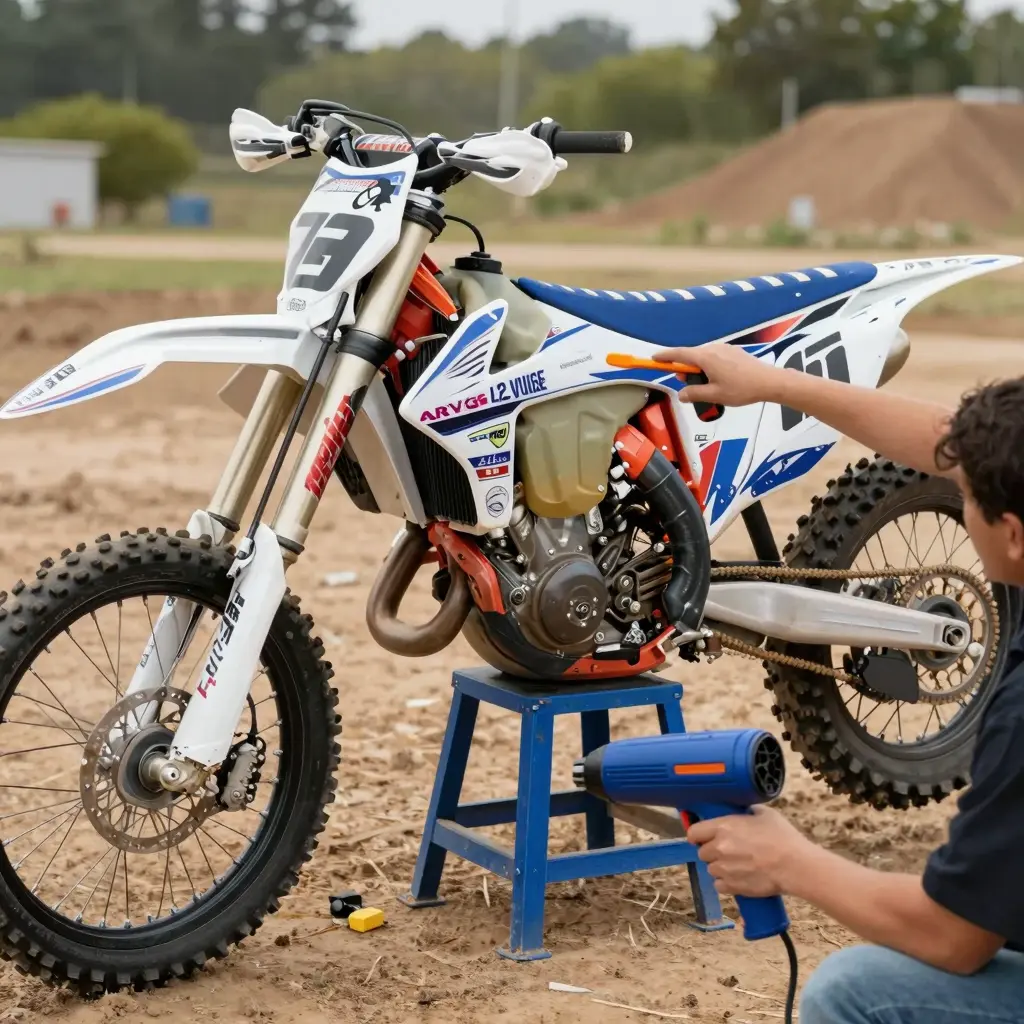 Installation of Dirt Bike Graphics