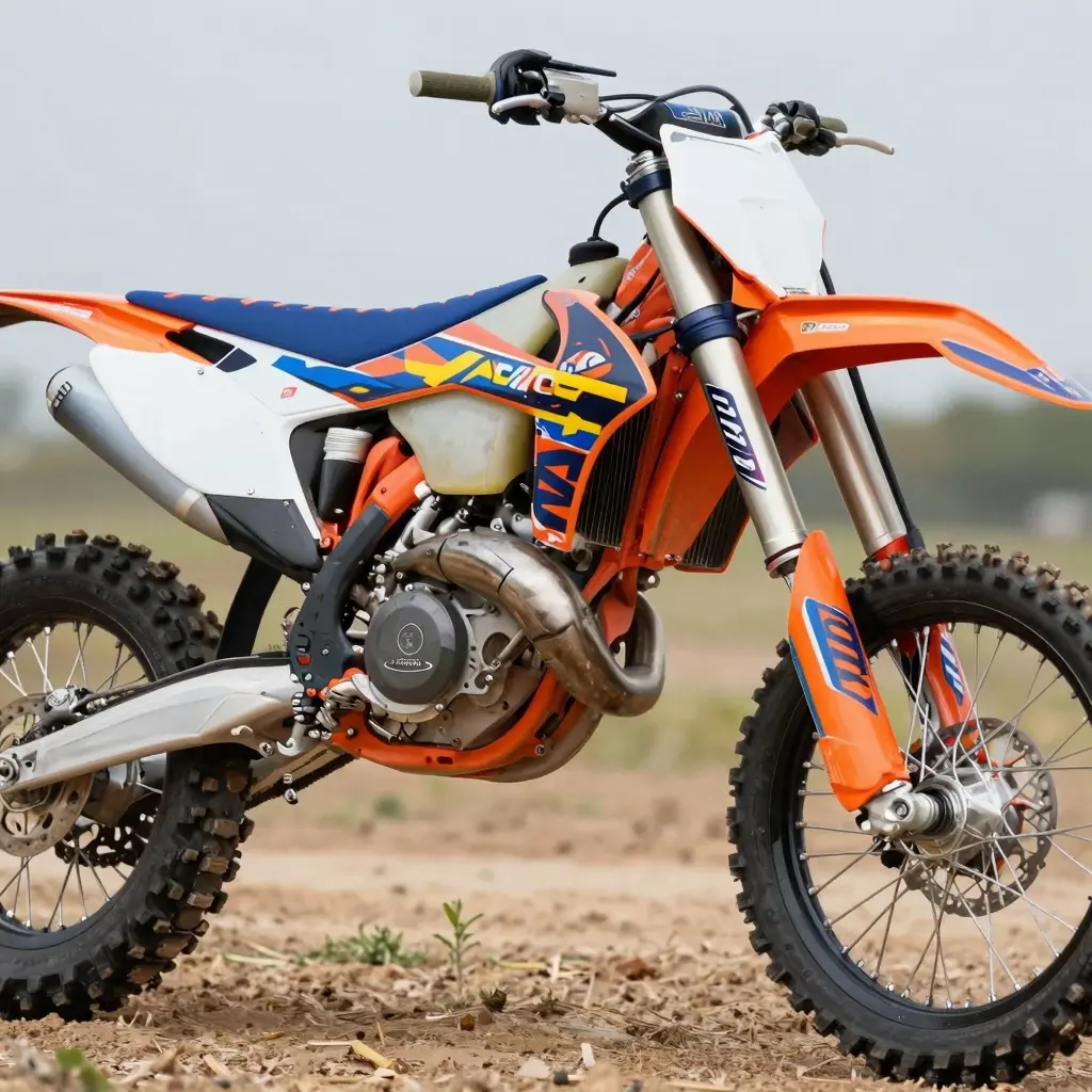 Dirt Bike with Custom Swingarm Graphics