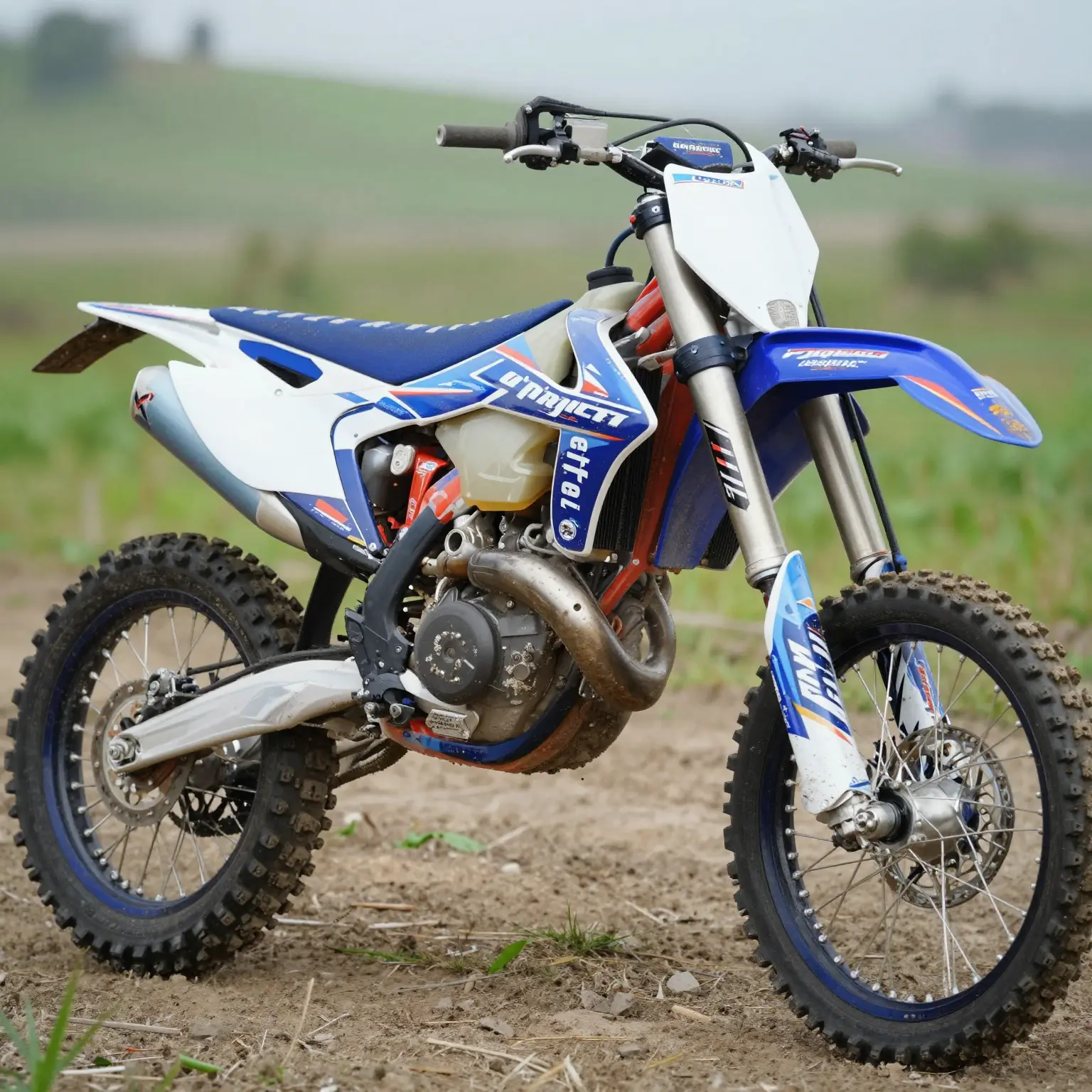 Swingarm Graphics on Dirt Bike