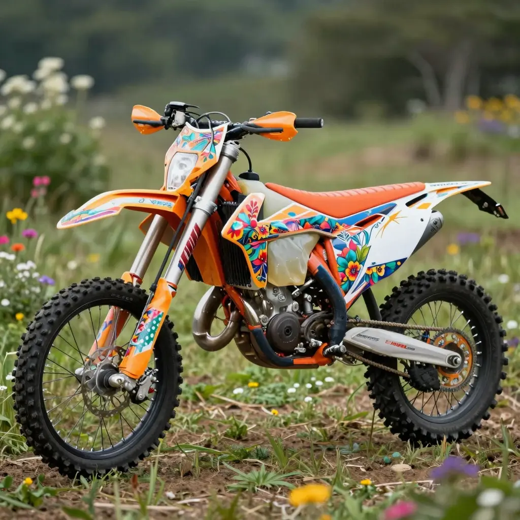 Floral Dirt Bike Graphics