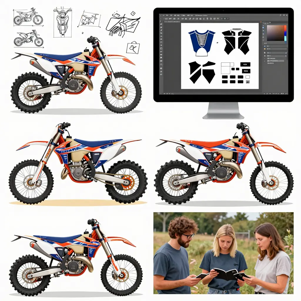 Design Process for Custom Dirt Bike Graphics