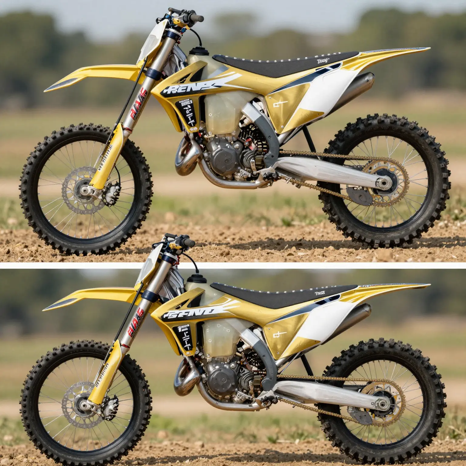 Collection of Gold Dirt Bike Graphics
