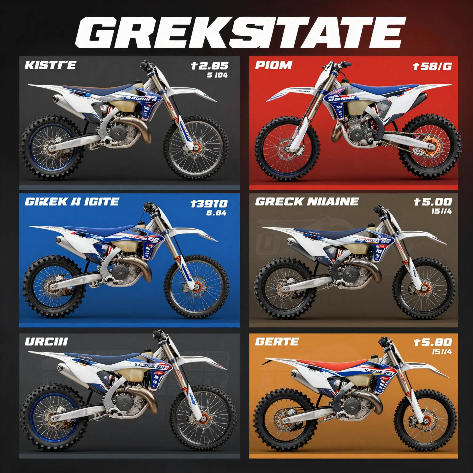 Grey Dirt Bike Graphics Brands