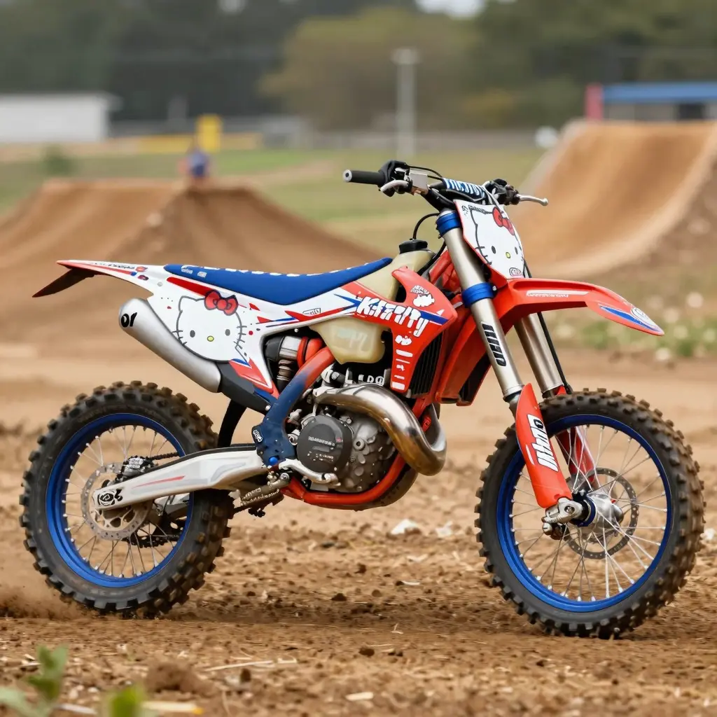 Dirt Bike with Hello Kitty Graphics
