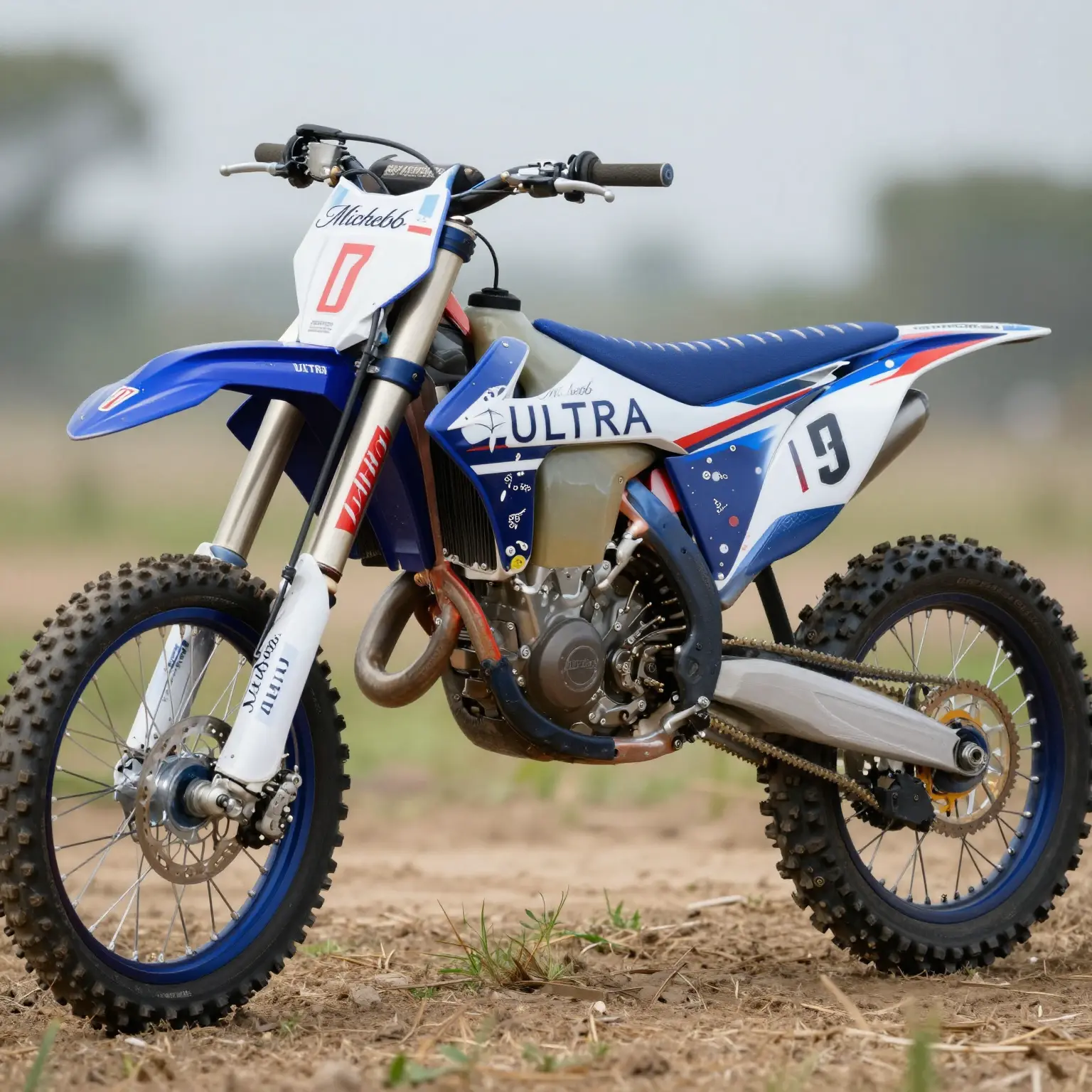 Dirt bike with Michelob Ultra graphics