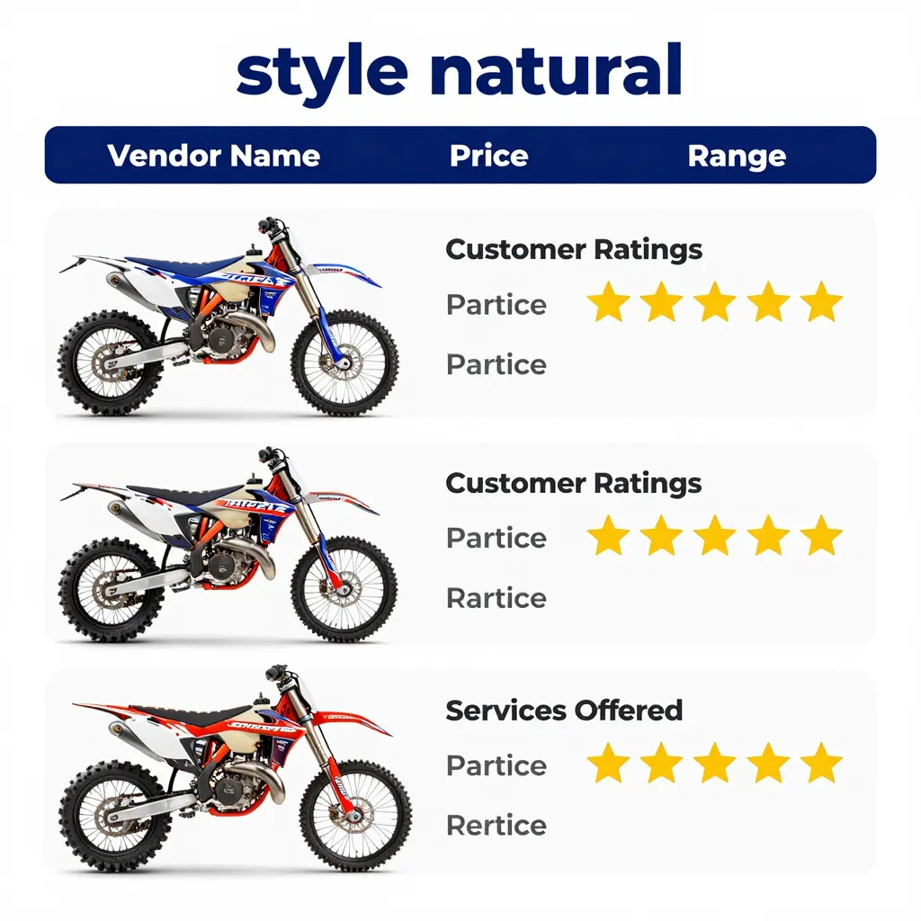 Military Dirt Bike Graphics Vendors Comparison