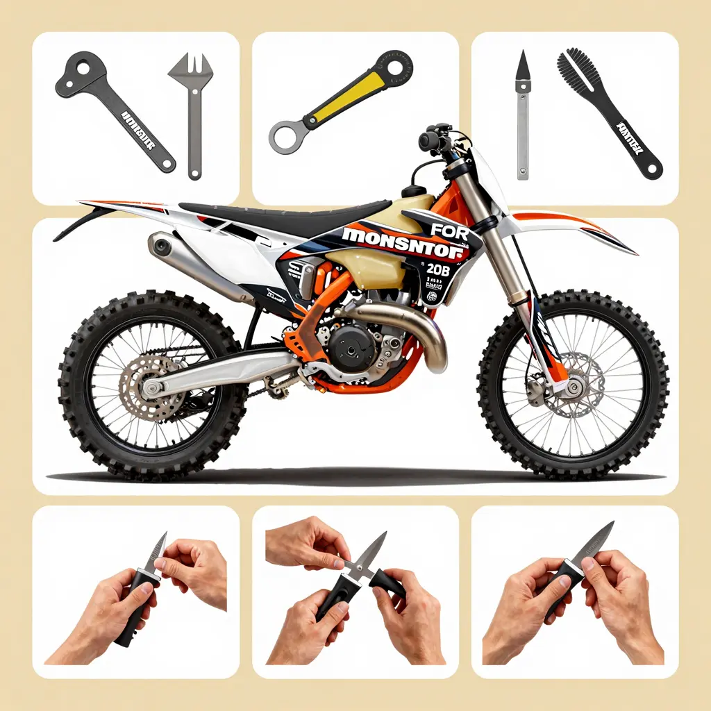 Installation of Monster Graphics on Dirt Bikes