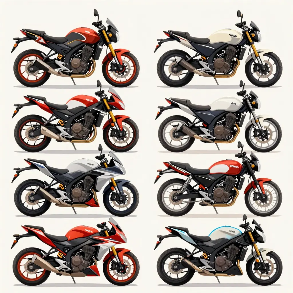 Illustration of Customizable Motorcycle Graphics